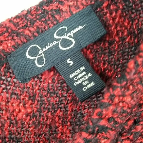 JESSICA SIMPSON Womens Red Knit Sweater Size Small - Picture 7 of 8